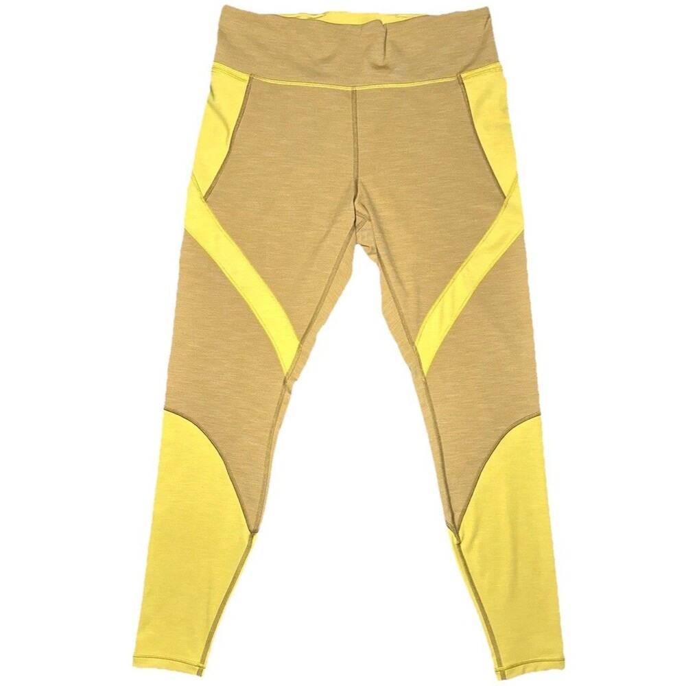 Lululemon Early Extension High-Rise Tight *28" Fools Gold /Honey Lemon Size 12